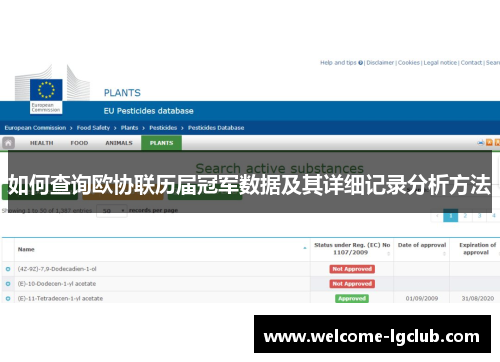 如何查询欧协联历届冠军数据及其详细记录分析方法